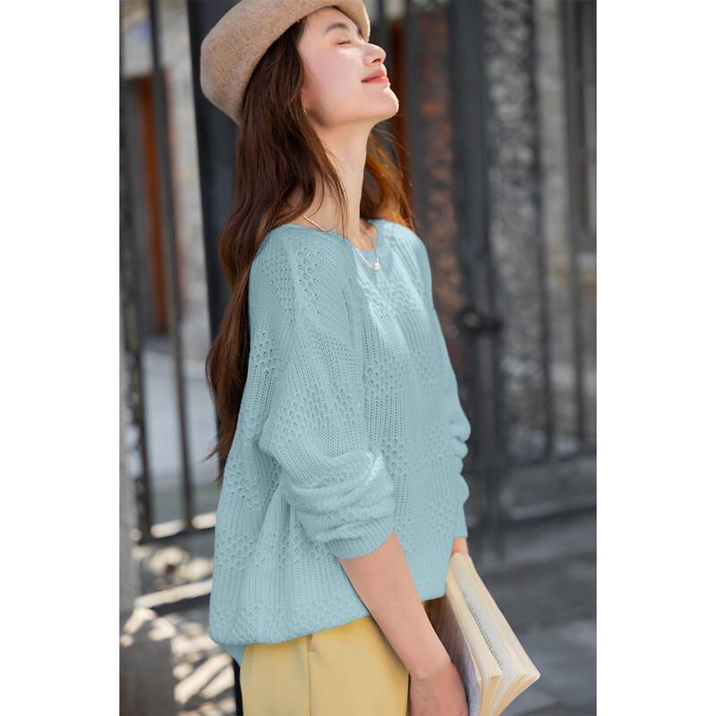 Mocana Textured Long Sleeve Knit Top