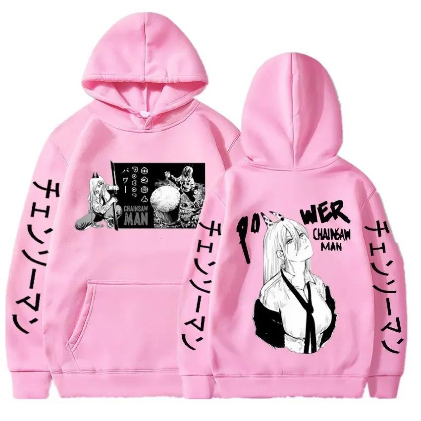 Harajuku Anime, Chainsaw Man, Cute Print Pattern Hooded Men'S And Women'S Sweatshirts Comfortable Men'S And Women'S Tops