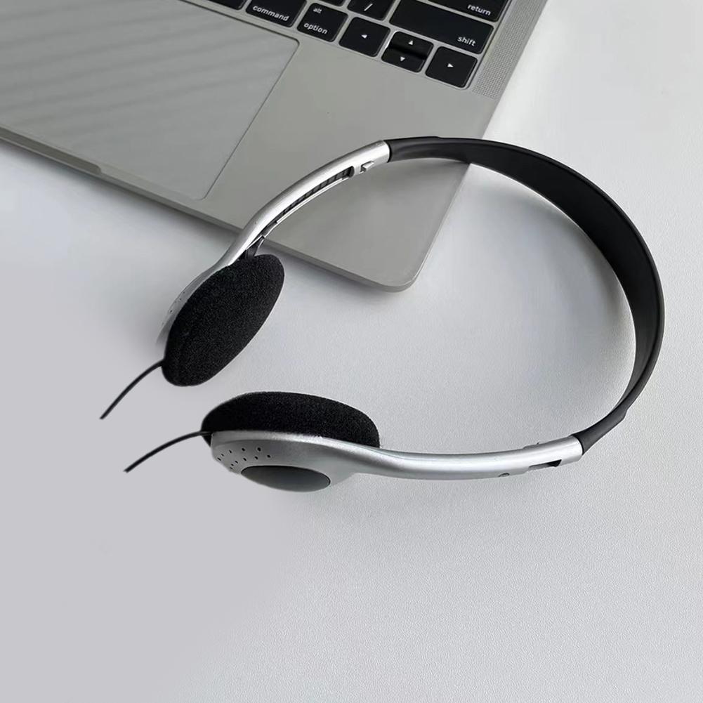 Y2K Personality Retro Headphones Millennium Style Over Ear Wired Headset Vintage Metal Band Photo Props Fashion Noise Isolation