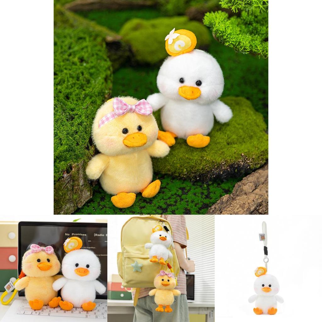 Mousse White Duck Animal Plush Hanging Toy With Pp Cotton Filling For Kids