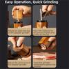Acacia Wood Pepper Spice Mill Portable Adjustable Coarseness Handheld Salt Grinder Refillable Manual Pepper Salt Grinding Bottle