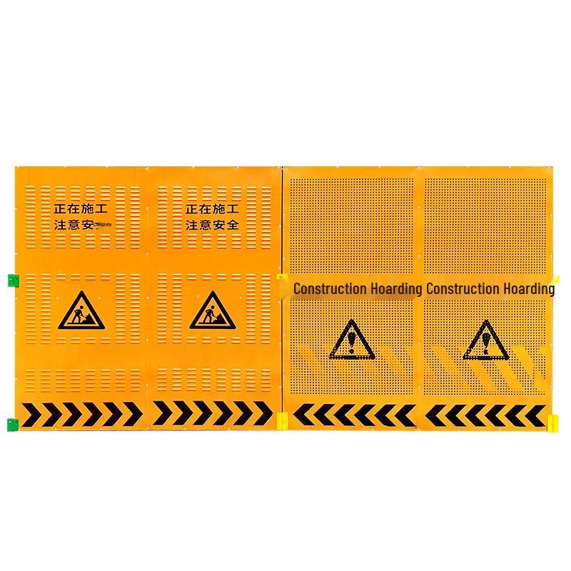 Municipal Road Construction Louvered Safety Fence: Perforated Metal Hoarding for Site Isolation