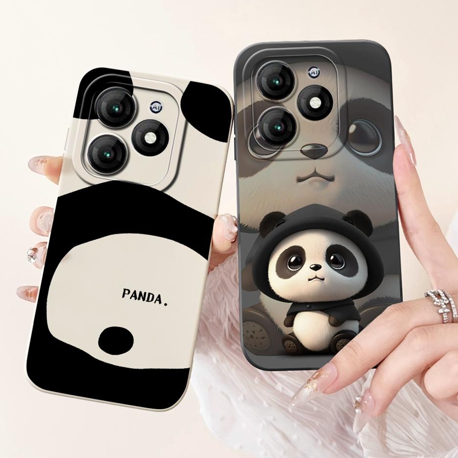 For Itel A70 Case A665L Cute Panda Cartoon Cover Soft Silicone Shockproof Phone Case Fopr Itel A70 A 70 ItelA70 Back Cover Shell