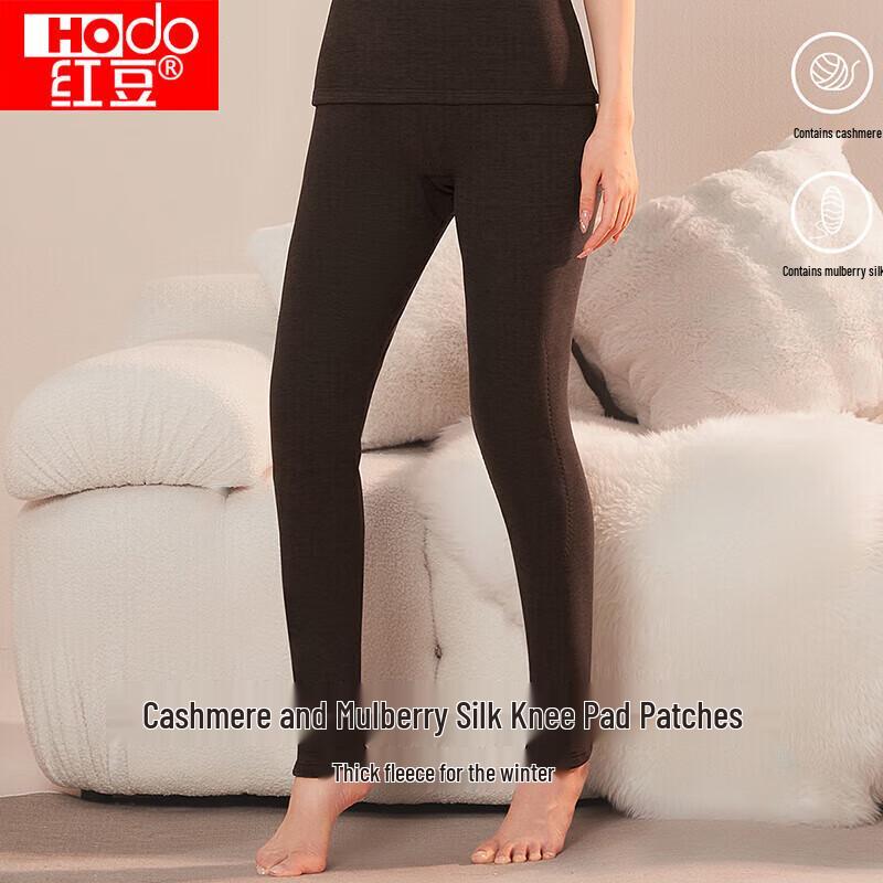 Hongdou Women's Fleece-Lined Thick Anti-Static Thermal Underwear Pants