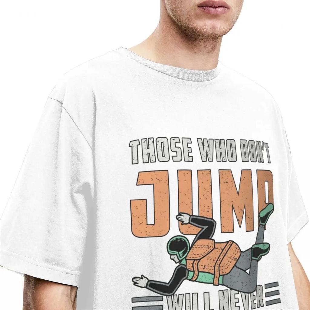 Skydiving Skydiver Jump Retro Funny Gift Men Women T Shirts Skydive Parachuting Tees T-Shirt Pure Cotton Gift Idea Clothes