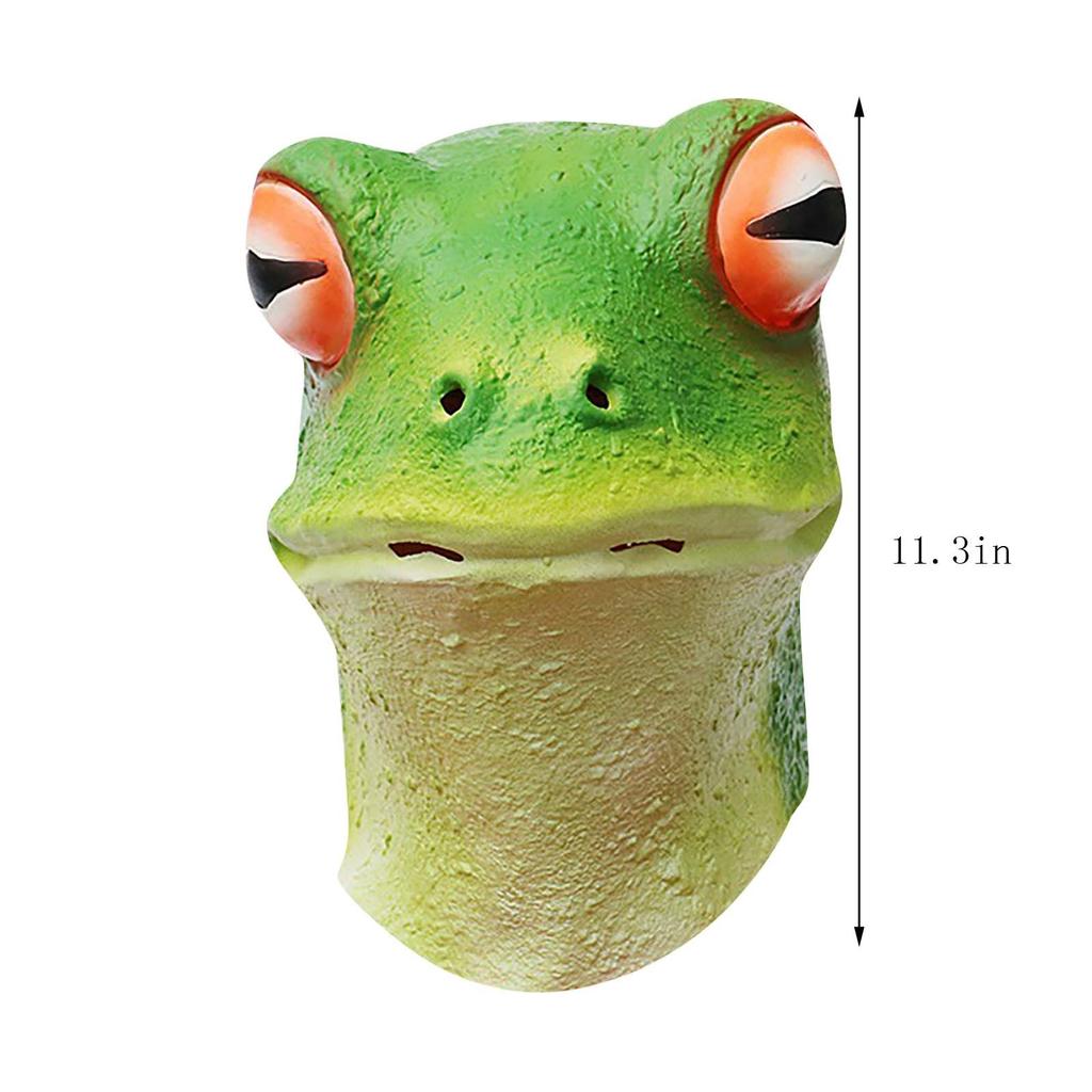 Halloween Latex Djur Groda Mask Rollspel Fest Huvudbonad Maskerad Föreställningsrekvisita Bekväm Att Bära