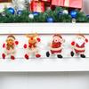4pcs Elk Christmas Doll Pendant Snowman Christmas Tree Ornament Plush Christmas Doll  Fireplace