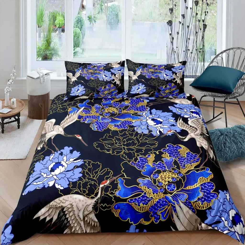 Pink Peony Duvet Cover Set Tulips Flowers Comforter Cover For Girls Women TwinFlorals Blossoms Botanical Plants Bedding Sets
