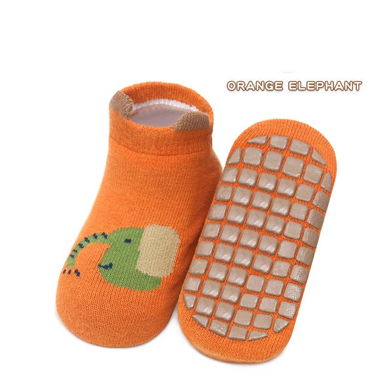 1 Pair Cute Baby Girls Boys Toddlers Non Slip Cotton Socks Kids Cartoon Animals Ankle Grip Floor Walking Socks Spring Auntumn