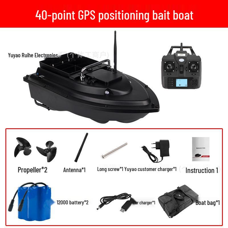 Large Remote Control Bait Boat with GPS & Auto Return for Fast Cruising