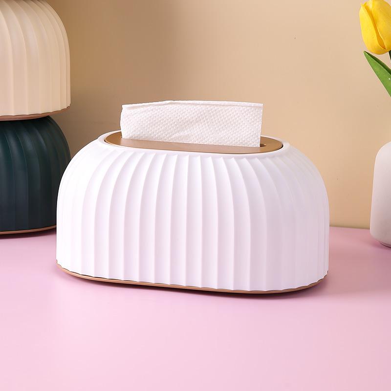 Luxurious Shell Tissue Box - Stylish Desktop Storage for Living Room & Dining