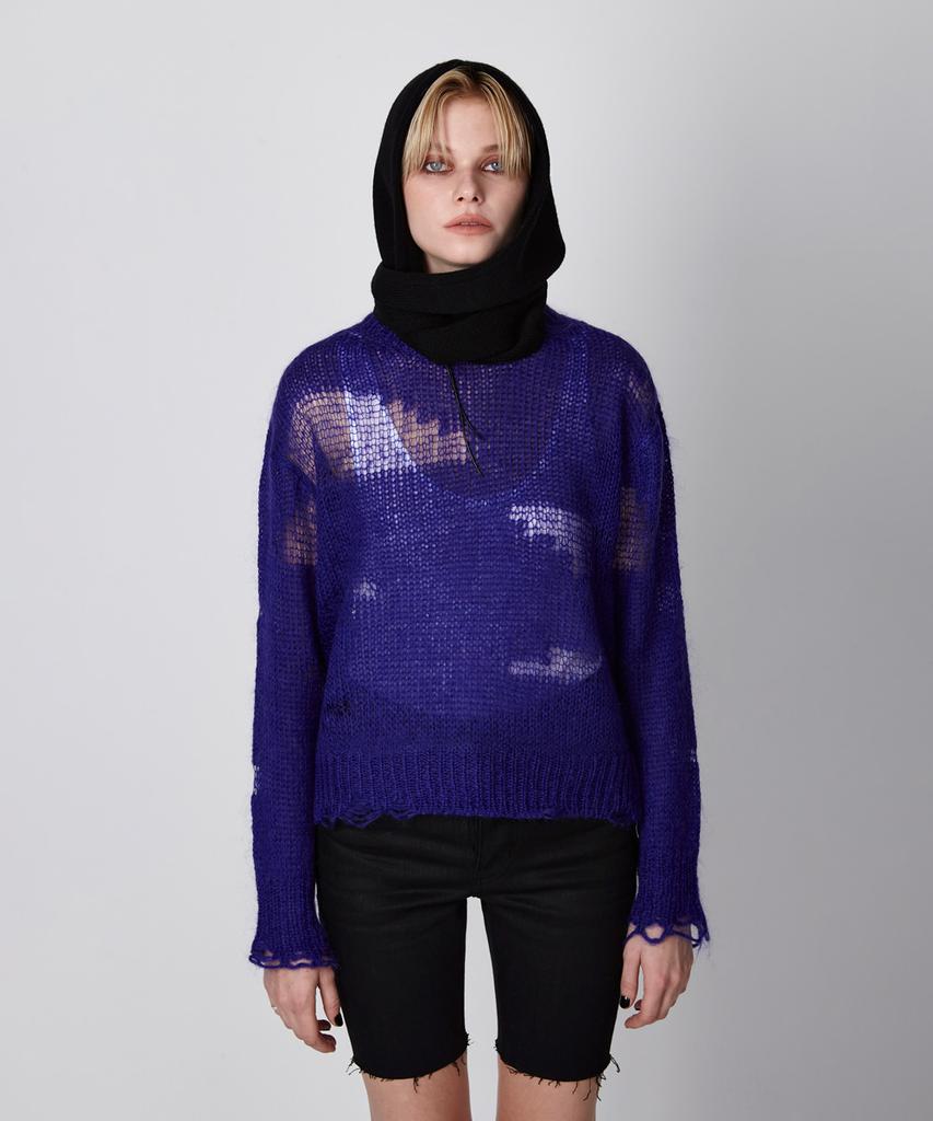 EAN JO Kidmohair Distressed Knit (Blue)