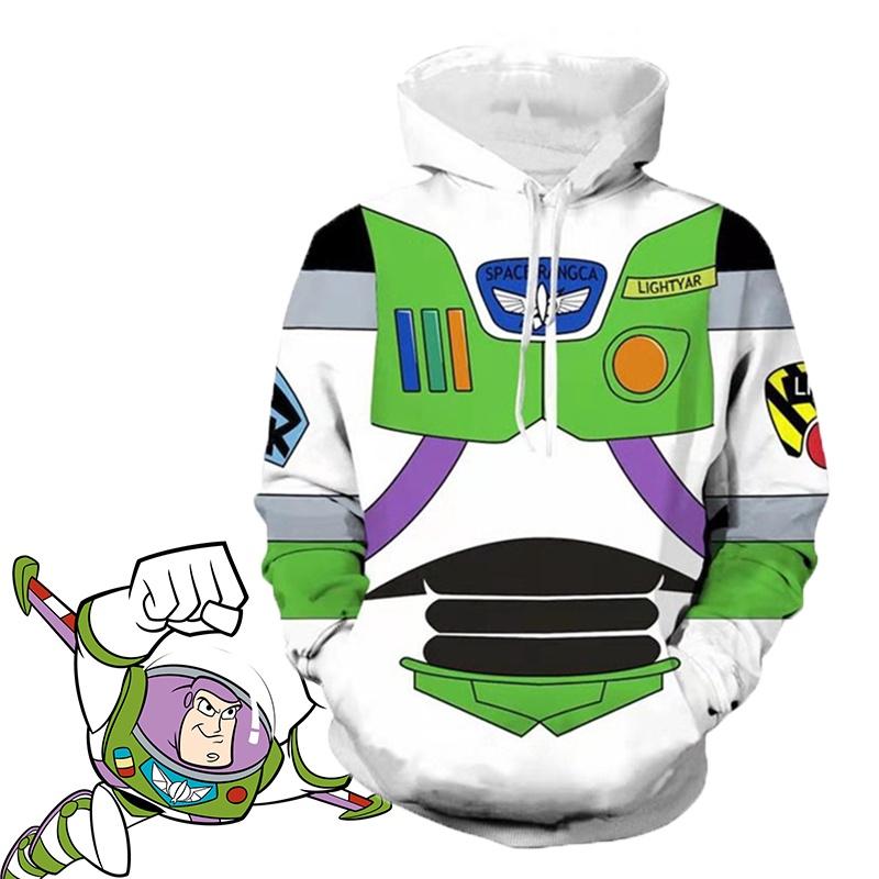 Toy Story Buzz Lightyear Hoodie Sweatshirt Cosplay Costume Pullover With Vibrant 3d Digital Print
