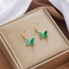 Copper Cute Mini Butterfly Stud Earrings Children Girl Simple Romantic Piercing Jewelry Accessories