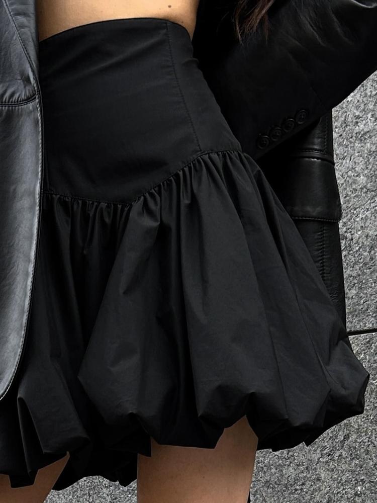 Fusta plisata Haine Y2k Femei elegante, culoare solida, talie inalta, linie A, mini fusta din anii 2000, fuste de petrecere de seara, haine de strada