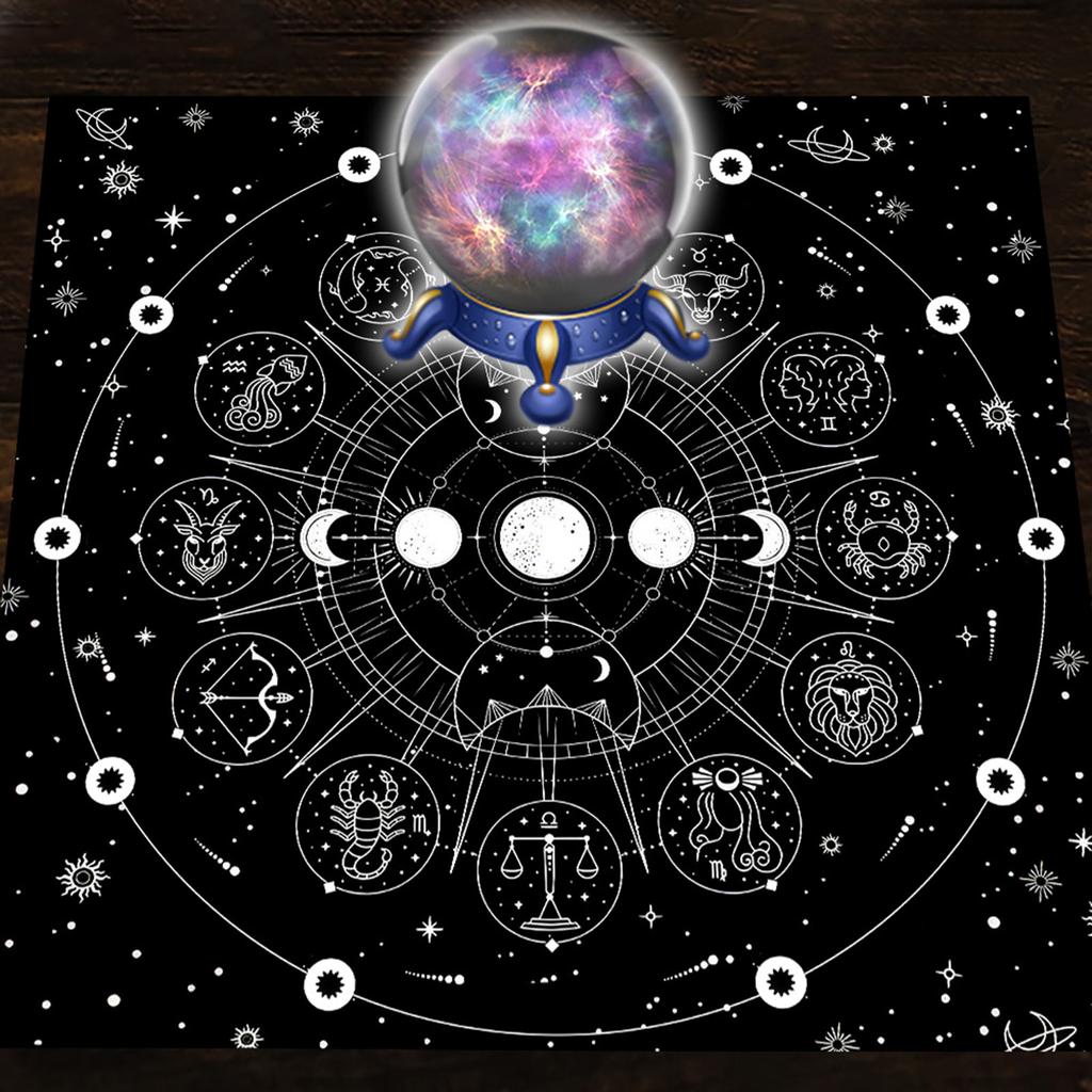 Square Flannelette Tarot Altar Cloth Board Game Pad Astrological Oracles Pad Table Cover Card Mat Divinations Tablecloth