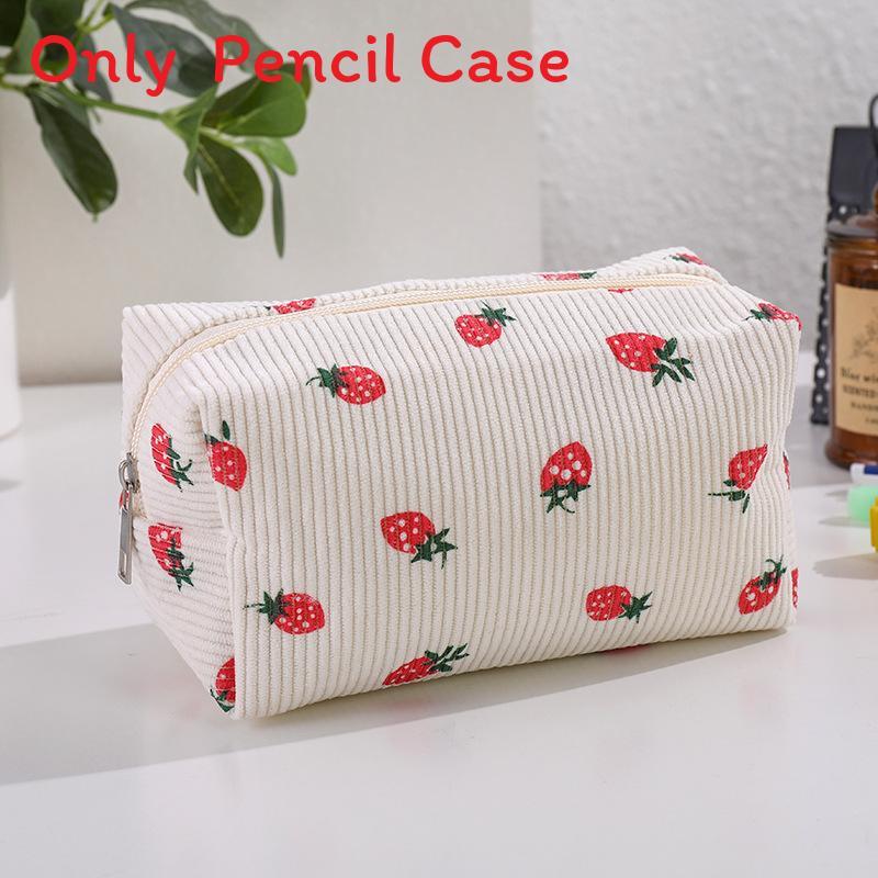Cosycorduroy Pencil Case With Large Capacity For Students And Makeup Storage