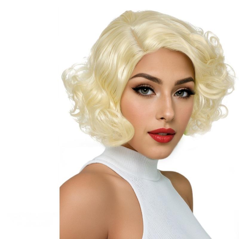 

Синтетические короткие парики для женщин Косплей парик Женский Большие кудрявые волосы Натуральный парик Парик для девочек Костюм на Хэллоуин