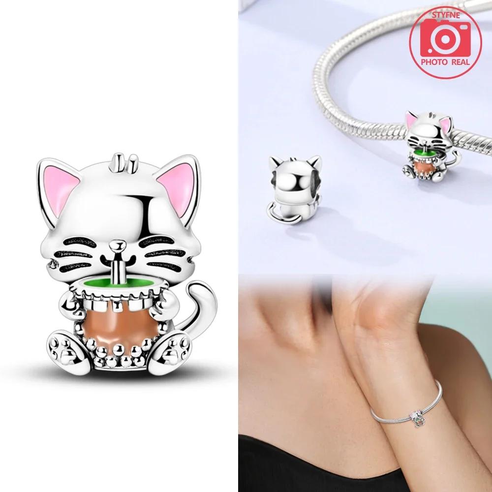 Charms Plata Copper Colors Little Dog Beads Fit Original Bracelet Diy Fine Jewelry Gift For Women