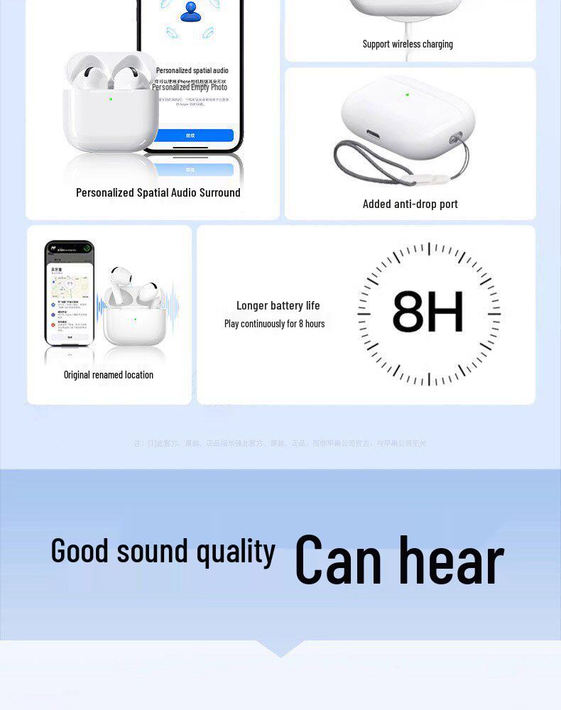 2026 7th Gen Bluetooth Wireless Noise-Cancelling Earbuds: Long Battery Life, Top Configuration, Compatible with Apple