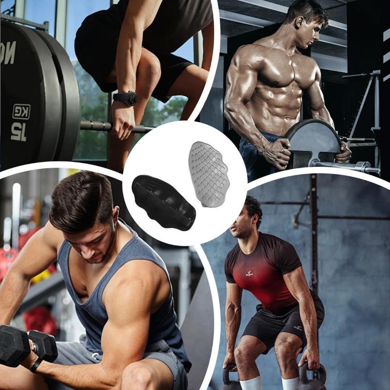 1 Pair Anti Slip Silicone Training Grip Conforms To Ergonomics Or Weight Lifting Pull-Ups Gym Training - Unisex Fitness Gloves