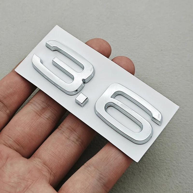 Logo de Voiture ABS 3D 1.9 2.0 2.8 3.0 4.2 TDI 3.6 Autocollant Emblème de Coffre Badge Arrière Pour Audi A3 A4 A5 A6 A7 A8 Q3 Q5 Q7 Q8 Accessoires