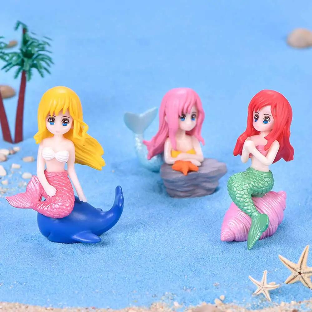 Shell Mermaid Micro Landscape Shell Mermaid Micro Landscape Diy Bonsai Fish Tank Small Ornaments Pvc Aquascape Home Garden Decor