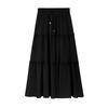 Women's Drawstring High Rise Midi Skirt Tiered Ruffle Maxi Skirt Casual Summer Long Skirt