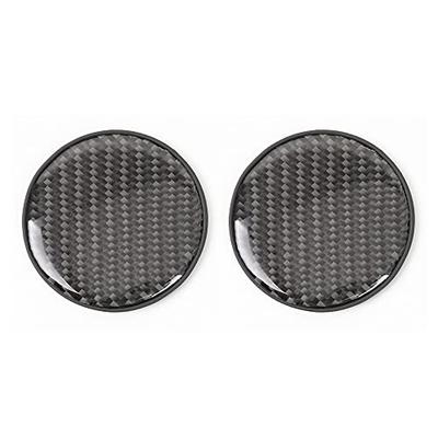 ZS Car Cup Coaster Set of 2 Stylish, Anti-Slip, Cup Mat, For Cars, Carbon (Black 1)