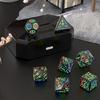 7 Pcs Rechargable Glowing Polyhedral Dices LED Light Electronic Dices Easy Use