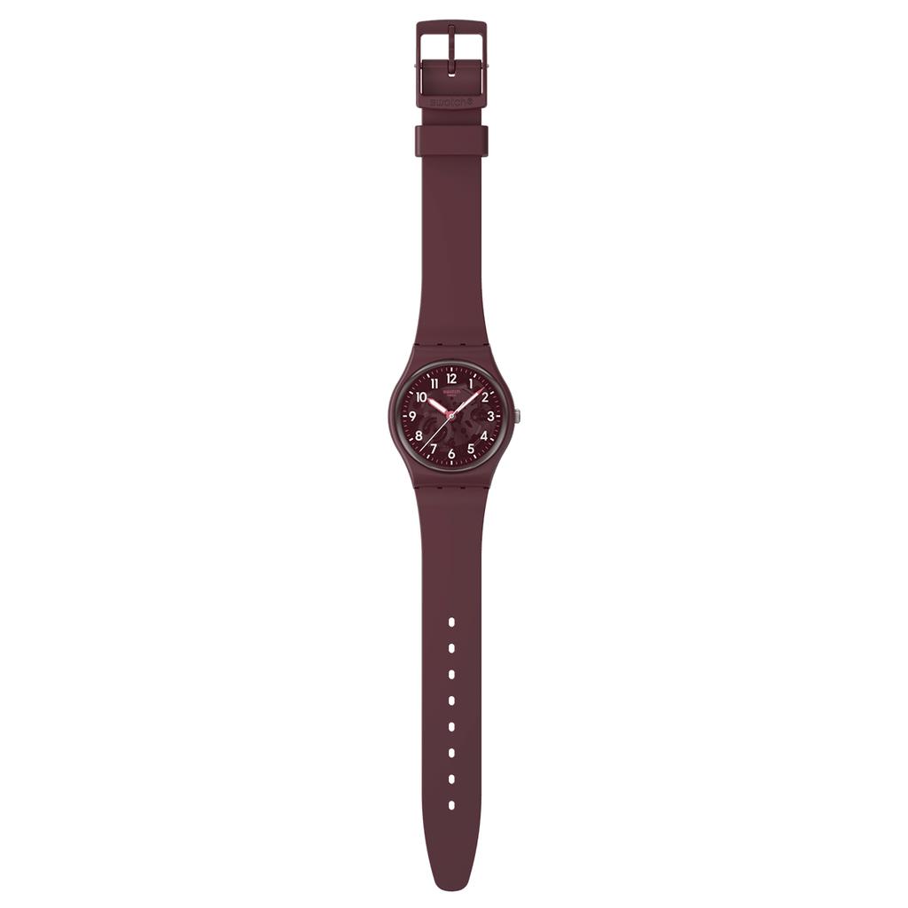 SWATCH quartz movement men's watch Swiss watch red dial biosource material case SO28R115