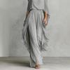 Women's Loose Fit Two Piece Outfit Set Off Shoulder 3/4 Sleeve Top High Waist Wide Leg Pants