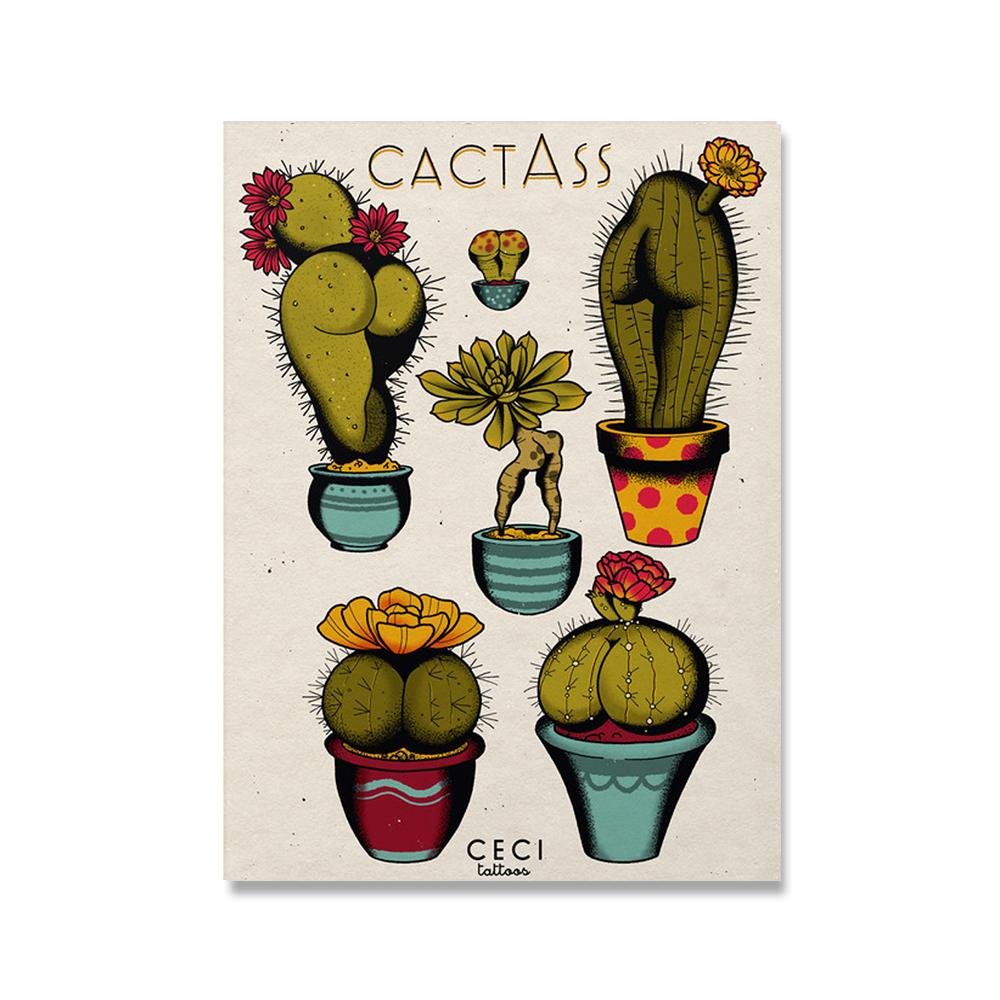 

Сексуальная кактусовая морковь, принты на холсте и плакат, рождественские украшения, татуировка, вспышка, картина, настенная картина для ванной, туалета 21x30cm No Framed красный