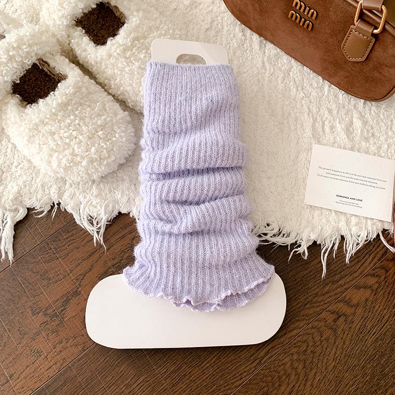 

Children s Thick Wool Winter Slouch Socks - Korean Style Solid Color Warm Calf Covers for Girls One size (tube length approx. 35cm)