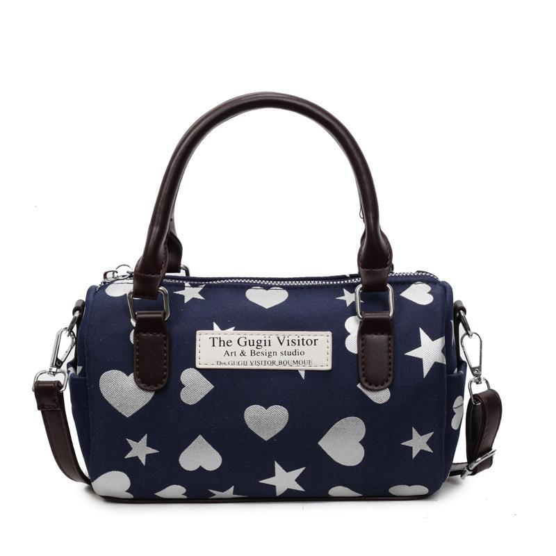 Love Printing Contrasting Color Handbag Women's Summer New Sweet and Fresh Shoulder Bag Fashionable Oblique Span Bag