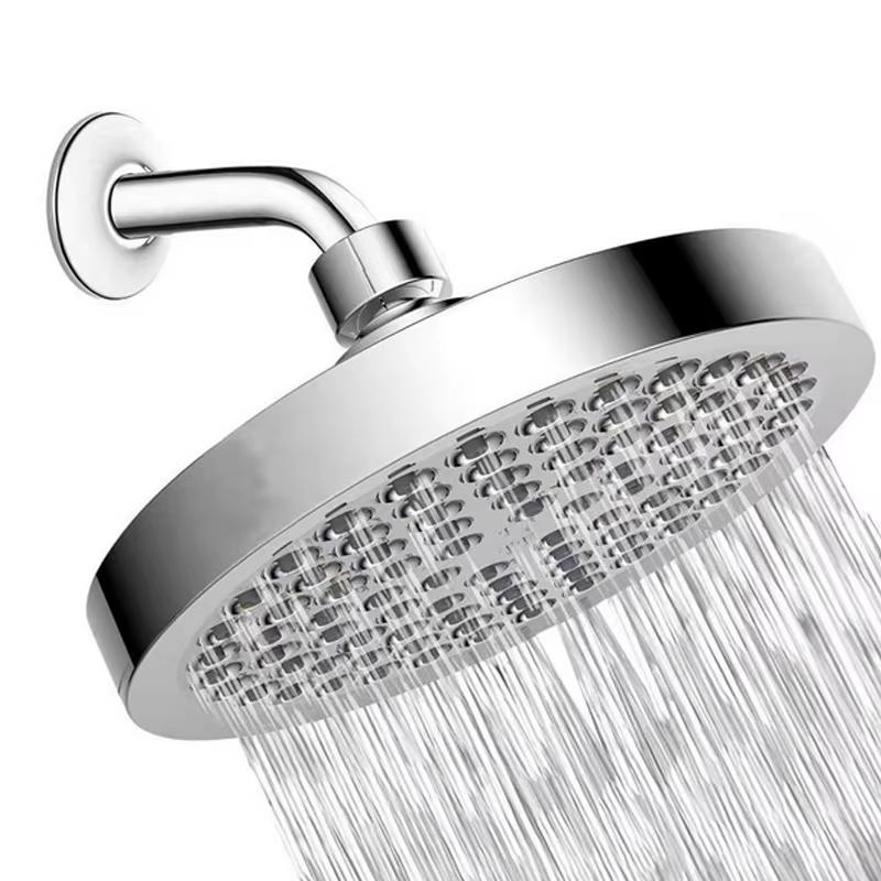 6 Inch Rainfall Shower Head-High Pressure Luxury Chrome Finish ABS Large Anti-Clog Nozzles Strong Flow Easy Installation