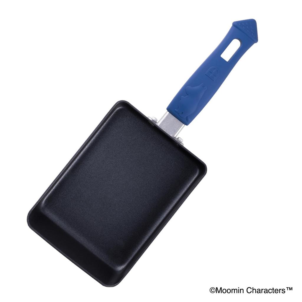 Kai Moomin Tamagoyaki Frying Induction with Hook DW5800 Pan, Compatible, Hole, PFAS-Free, Blue,