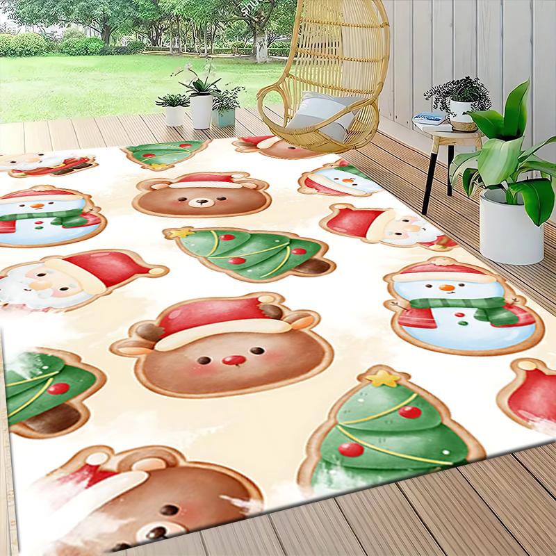 Christmas Cookies Collection Carpet Rug Soft Washable Anti Slip Home Living Room Sofa Mats Personalized Christmas Rug