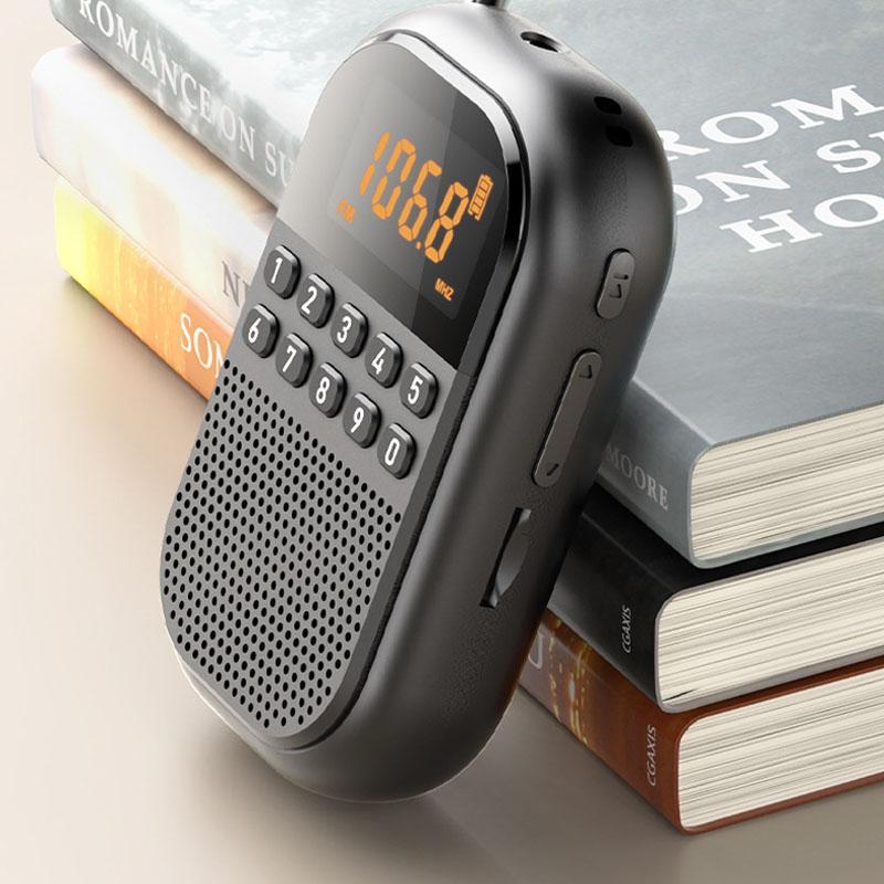 Mini Pocket FM AM Radio Large LCD Display DSP Radios Receiver Wireless Bluetooth Speaker TF Card Music Player for Elder 9K/10K