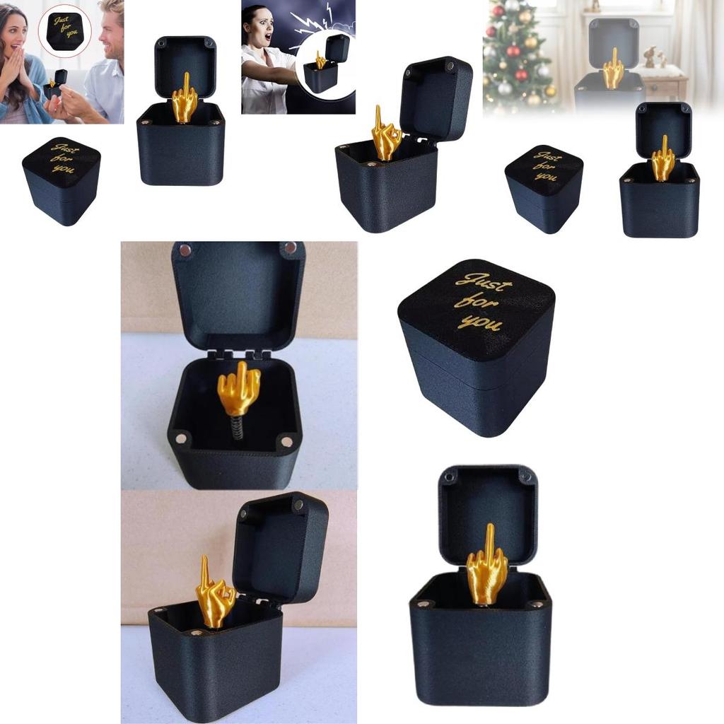 Funny Middle Finger In A Box Unique Christmas Gift Modern Minimalist Design For Anyone