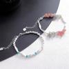 Handcrafted Natural Stone Bead Bracelet Multicolored Healing Crystal Adjustable Elastic Cord Energy-infused Fashion Accessories
