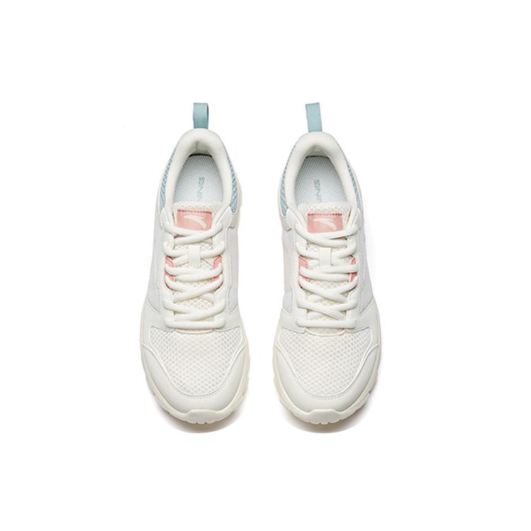 Anta Mesh Slip Resistant, Abrasion Resistant, Lightweight Low top Casual Running Shoes Women's White Cyan 92625512-23