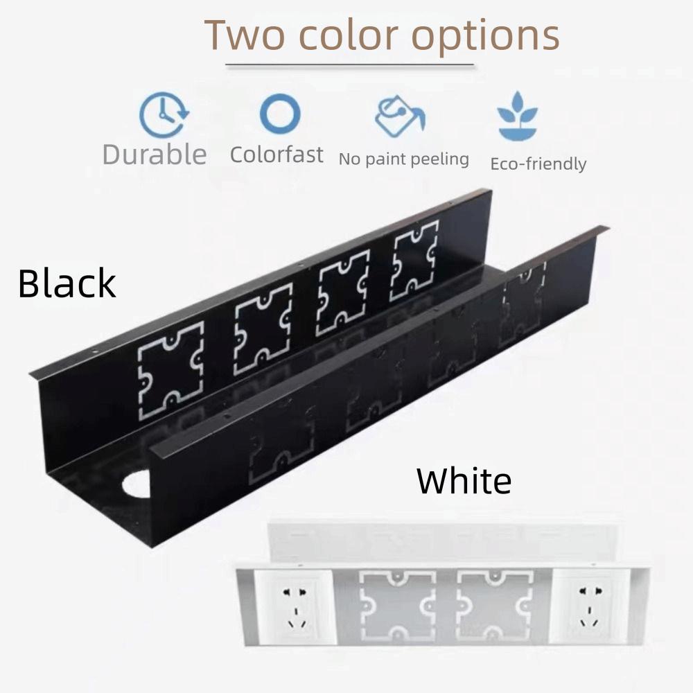 Durable Material Under-Desk Cable Management Tray U-Shape Structure Cable Organizer  Office Desk