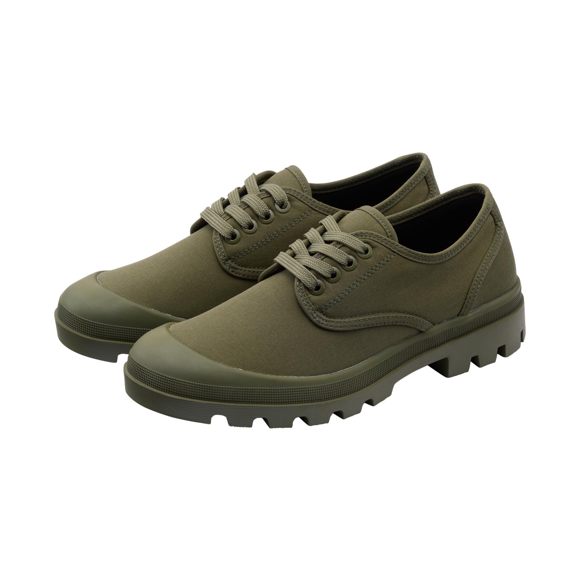

MUJI Women s Water-Repellent Tank Sole Shoes with Soft Insoles, EIB32A5S, Khaki Green, Size S