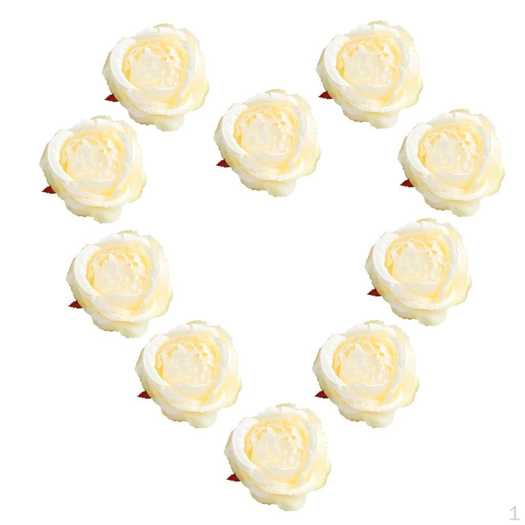 10 Heads Artificial 10cmx8cm Wedding Bouquet Heimwerken Decor Wreath champagne