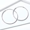 Silver Hoop Earrings 4 Cm, 925 Silver Clasps