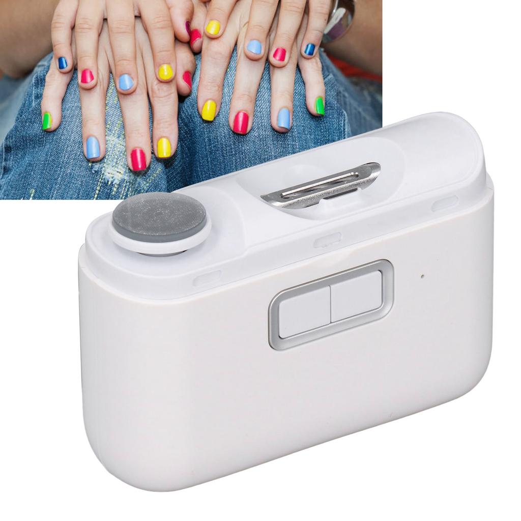 2 in 1 Electric Nail Clipper Fast Polishing Automatic Fingernail File Machine for Adults Children