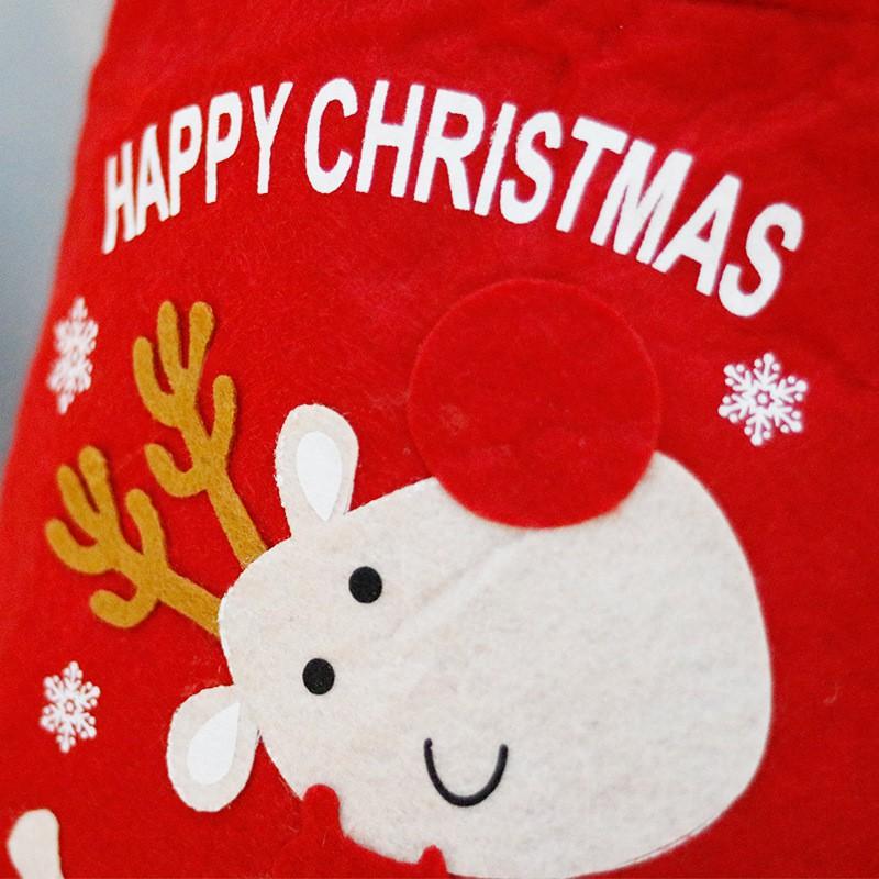 Christmas Decorative Gift Bags With Santa Snowman Reindeer Print Nonwoven Holiday Party Favor Tote