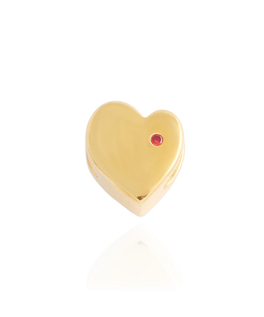 Mezmic 925 Sterling Silver Heart Charm Pendant_Gold