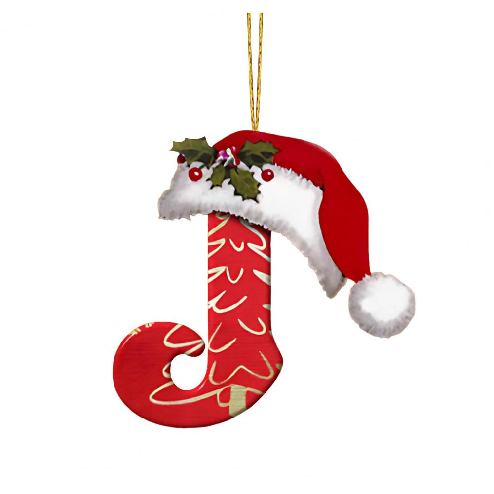 Christmas Tree Letter Decorations Ornaments Set with Santa for Home Holiday